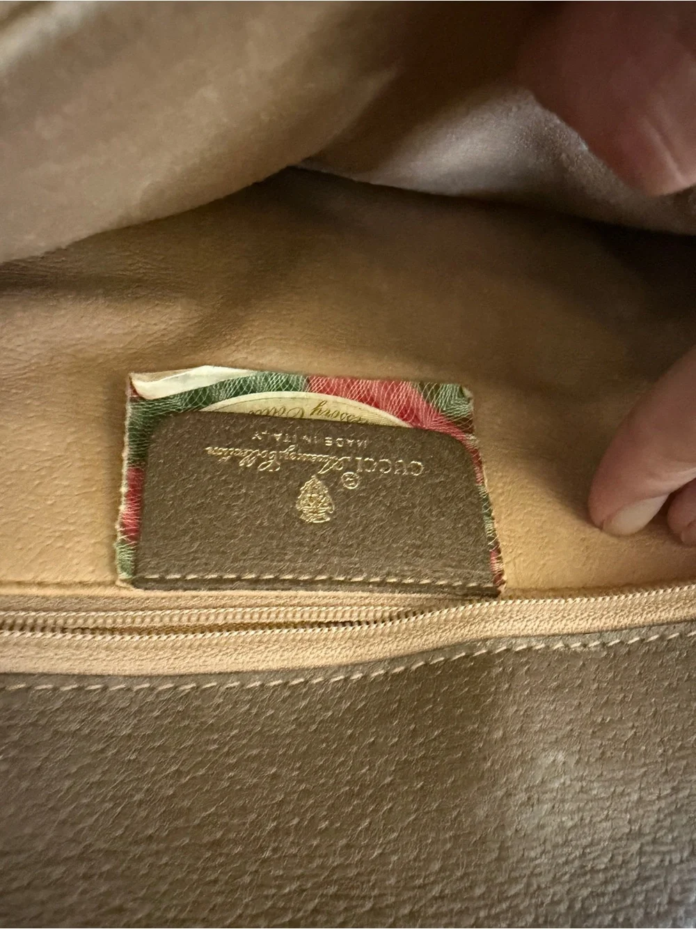 Gucci Beige & Brown Monogram Messenger Bag